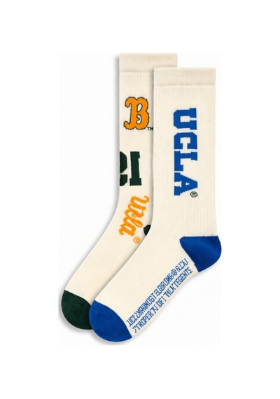 UCLA Romelos 2'li Bej Uzun Jakarlı Pamuk Standard Fit Unisex Çorap
