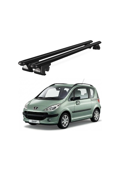 Venüs Peugeot 1007 2005-2010 Uyumlu Siyah Ara Atkı Port Bagaj Tavan Barı
