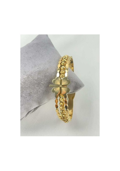 Arpa Kesim Yonca Figürlü Çelik Bileklik Gold - 662199863 Gold