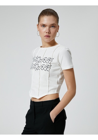 Koton Crop Tişört Asimetrik Kesim Baskılı Kısa Kollu Bisiklet Yaka Pamuklu Ekru 4sal10138ık 4SAL10138IK010 Ekru Koton Crop Tişört Asimetrik Kesim Baskılı Kısa Kollu Bisiklet Yaka Pamuklu Ekru 4sal10138ık 4SAL10138IK010 Ekru