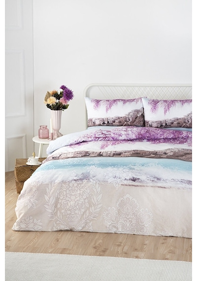 Özdilek Jacaranda Çift Kişilik Soft Life Saten Nevresim Takımı 42943 Lila