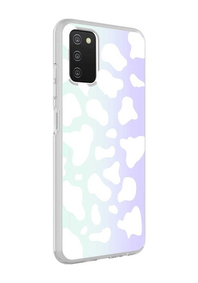 Galaxy A03s Kılıf Zore M-blue Desenli Kapak Cow No2