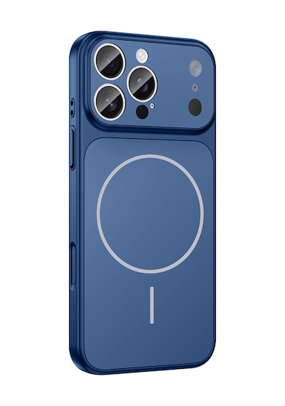 Apple Uyumlu iPhone 15 Pro Max Kılıf M-safe Şarj Özellikli Kamera Korumalı Kapak Ryc / Formen Mavi