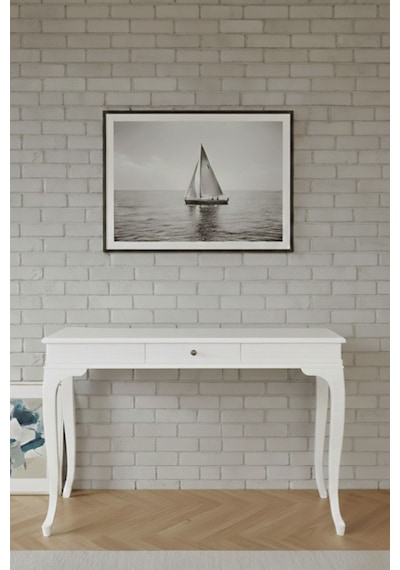 Regnum Fransız Still Ahşap Çalışma Masası 80x125 Beyaz