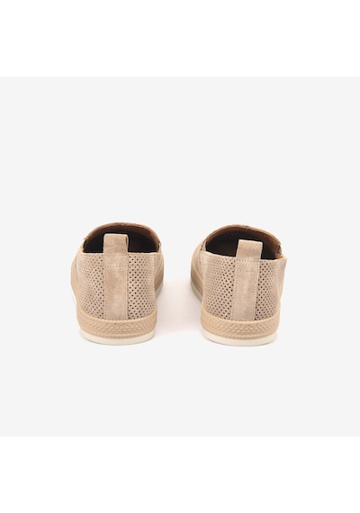 Kemal Tanca Andrea Giovanni Erkek Kauçuk Taban Süet Perfore Casual Loafer 5187 Bej