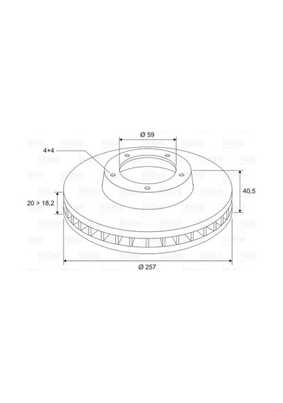 Fren Disk - Alfa Romeo 145, 155, Punto, Doblo, Tipo, Bravo, Barchetta, Strada, Marea, Brava, Palio, Tempra, Siena, Egea - Valeo-186153