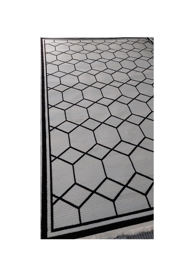 Vivaldi Home Art Deco Serisi Siyah Gri Akrilik Yün Dokuma 200x290 6m2 Gri Siyah 1012