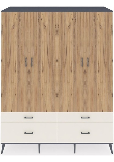 Kronos Gardrop 10 Raflı 4 Çekmeceli 4 Kapaklı 176x59x221 Antrasit-çam/aytaşı Çam/aytaşı Kronos Gardrop 10 Raflı 4 Çekmeceli 4 Kapaklı 176x59x221 Antrasit-çam/aytaşı Çam/aytaşı