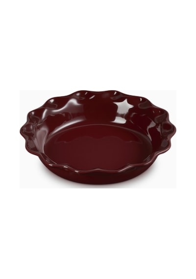 Le Creuset Seramik Dalgalı Kenar Lüks Tart Kalıbı Fırın Tepsisi Bordo 23 Cm