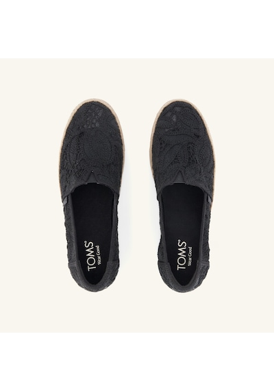 10023046 Black Espadril Kadın 10023045 1002304 Toms Valencıa Floral Crochet