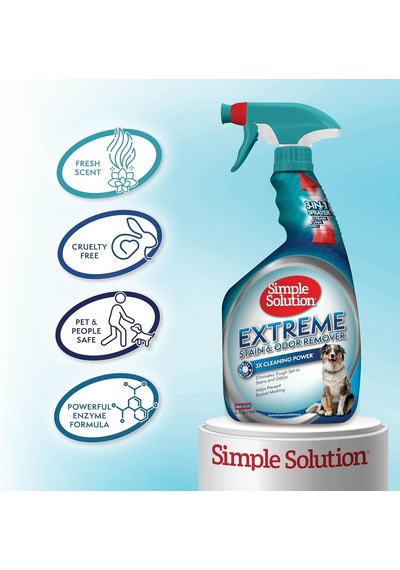 Köpekler İçin Extreme 3 Kat Etkili Leke Ve Koku Giderici Ev Ve Araç Halı Döşeme Kumaş İçin Ağır Leke Ve Koku Kontrolü 945 Ml