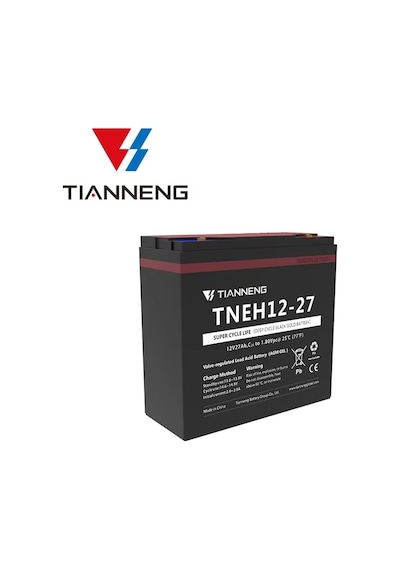 Tianneng Tneh 12-27 Uzun Çevrim Ömrü Siyah Altın Pil Elektrikli Motosiklet 12v 27ah
