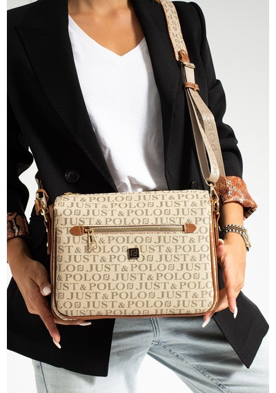 Just Polo Vizon Taba Kadın 3 Gözlü Çapraz Postacı Ve Omuz Çantası 29x20cm Pb2068 Vizon - Taba 93339411