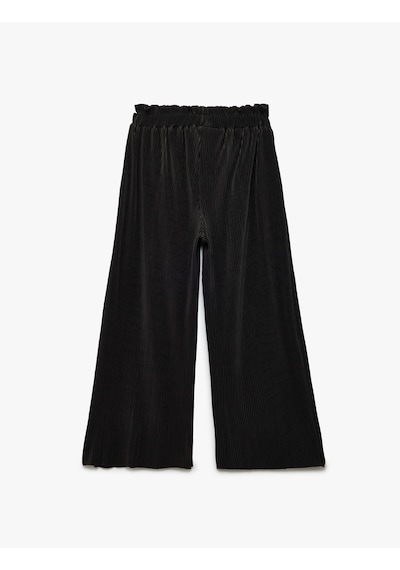 Koton Dokulu Beli Lastikli Bol Paça Pantolon Siyah 5skg40036ak Siyah Koton Dokulu Beli Lastikli Bol Paça Pantolon Siyah 5skg40036ak Siyah