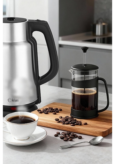 Kiwi KK-3334 2.2 L Paslanmaz Çelik 360° Kablosuz Gizli Rezistans Su Isıtıcı