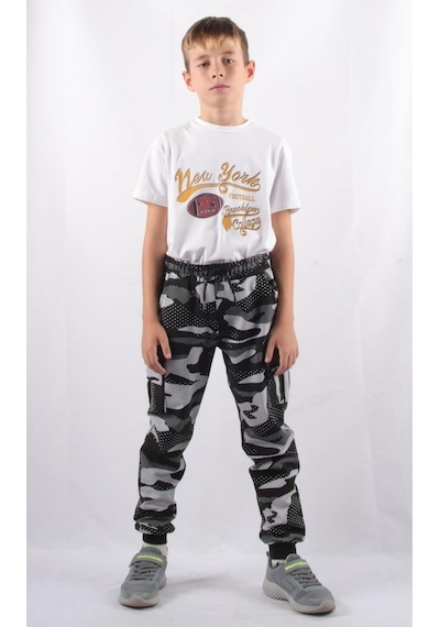 Alexandergardi C21-72100 Kargo Cepli Kamuflaj Erkek Çocuk Jogger Pantolon