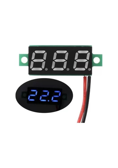0.28 inç 3.5-30V İki Kablolu DC Mavi Voltmetre
