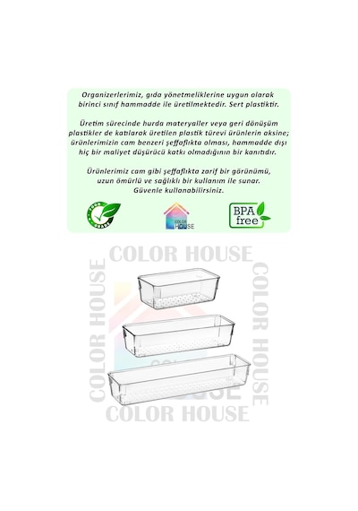 11'li Set Modüler Mutfaklarda Çekmece Içi Kaşıklık Organizer Düzenleyici Şeffaf Şeffaf 40 X 50 Diğer
