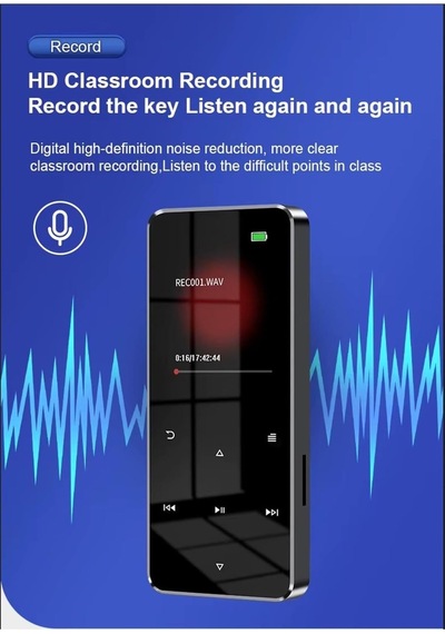 Junglee Bluetooth Lu Mp3-mp4 Çalar Ses Kayıt Fm Radyolu Şarjlı Mp4 Player Dahili Hoparlör 8gb Hafızalı Pembe