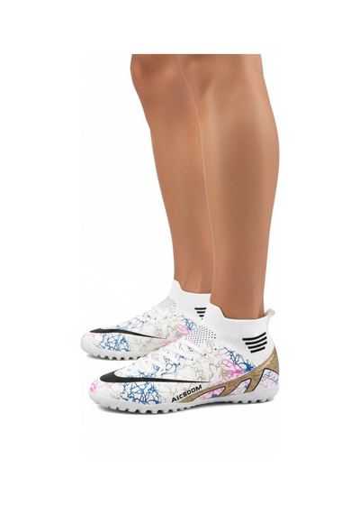 N Moda Air Laliga Yarı Profesyonel Çoraplı Çim-halı Saha Kauçuk Taban Unisex Futbol Ayakkabısı Beyaz-altın N Moda Air Laliga Yarı Profesyonel Çoraplı Çim-halı Saha Kauçuk Taban Unisex Futbol Ayakkabısı Beyaz-altın