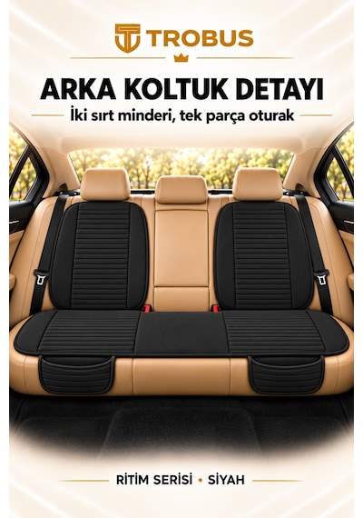 Trobus Ritim Dacia Dokker 2007-2012 Baby Face 7'li Koltuk Minderi Siyah