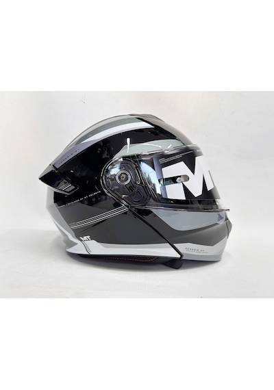Mt Kask Genesis Sv B12 Raccoon Çene Açılır Kask Parlak Renk Çok Renkli