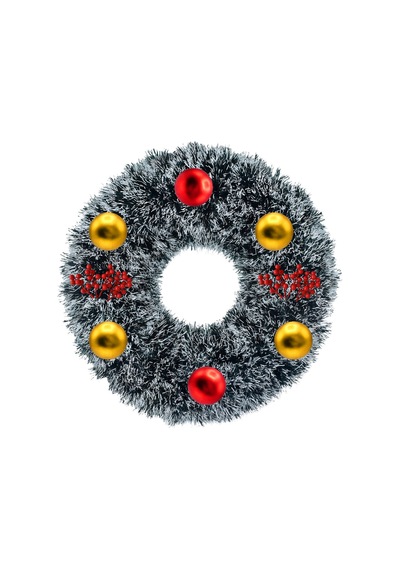 Waldern Yılbaşı Kapı Süsü 45 Cm Dekoratif Yılbaşı Süsü Beyaz Simli