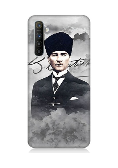 Realme X2 Uyumlu Atatürk Portresi Desenli Silikon Kılıf