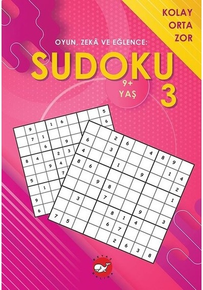 Sudoku 3 - Oyun Zeka ve Eğlence: Kolay Orta Zor- Beyaz Balina Yayınları