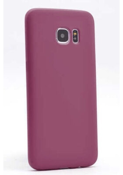 Samsung Galaxy Uyumlu S7 Edge Kılıf Esnek Yapılı İnce Slim Silikon Kapak Ryc/premier Bordo