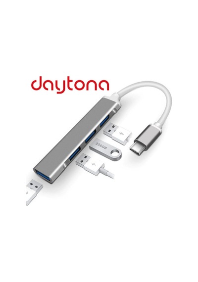 Daytona 809-Cc Type-C To 4x Usb 3.0 Çevirici Hub Adaptör