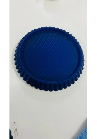 Tart & Turta Ve Kek Kalıbı Granit Efektli Çift Renk Dış Mavi, İç Siyah Yapışmaz Kaliteli 28 Cm Mavi