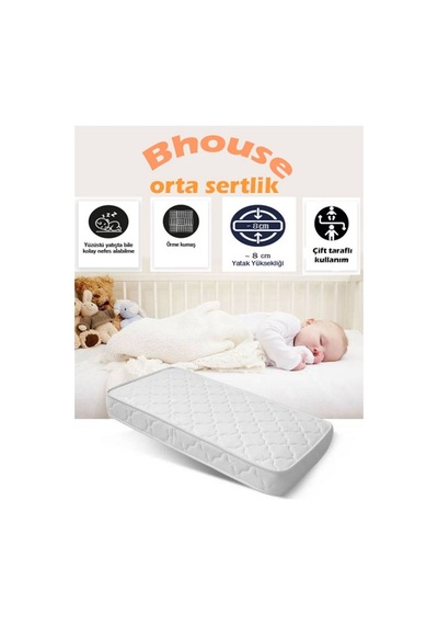 Sitehome Bebek Beşik Park Sünger Yatak 40x80x8