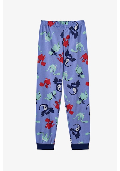 Penti Erkek Çocuk Lila Dragon Repeat Pamuklu Uzun Kollu Pijama Takımı