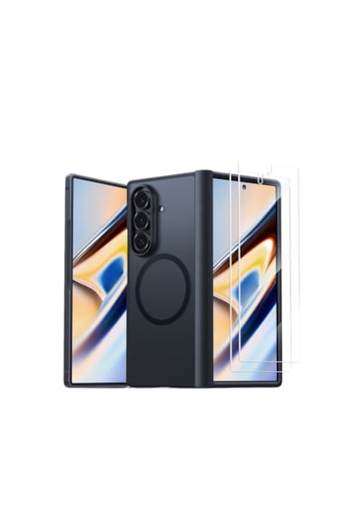 Torras Samsung Galaxy Uyumlu Z Fold 8 Ultra 2 Adet Ekran Koruyuculu Guardian Magsafe Kılıf Siyah