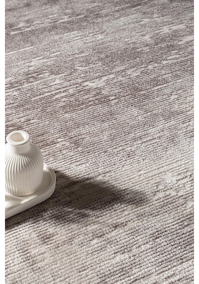 Noval Ct014a Gri Halı Modern Desen Pamuk Taban Akrilik Tozuaz Salon Yatak Odası Koridor Halısı