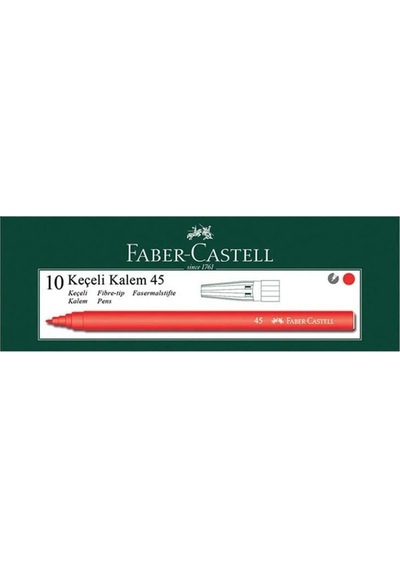 Faber Castell Kırmızı Keçeli Kalem 10'lu Paket