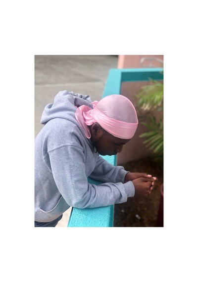 Pembe Unisex Durag Sokak Stil Hip-hop Bandana Pembe Pembe