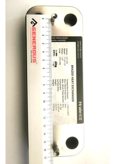 Plaka Eşanjör Hrale 12 Plaka Aırfel Eco5 Luna5 Yeni Baymak 160 Mm