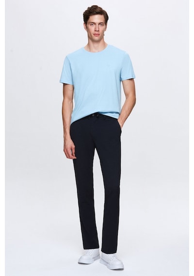 D's Damat Ds Damat Slim Fit Lacivert Beli Lastikli Bağcıklı Fermuarlı Likralı Rahat Jogger Pantolon 2HC03ORTJGR01 Lacivert