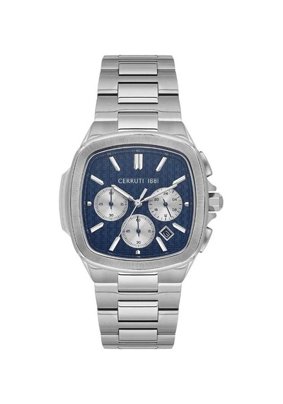 Cerruti 1881 Cıwgı0050003 Quartz Çelik Gri Mavi Kadran 44x49 Mm Erkek Kol Saati Gri