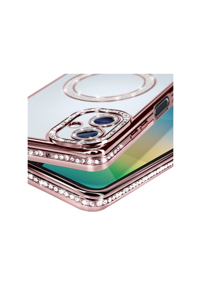 Samsung Galaxy A06 Uyumlu Joke Simli Magneticsafe Kılıf - Pembe
