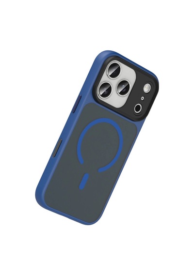 Apple Uyumlu iPhone 17 Pro Megane Magsafe Kapak Lacivert