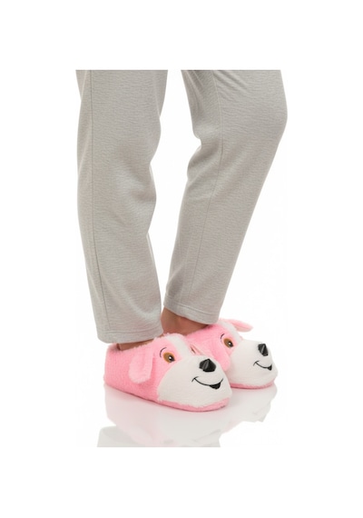 Pembe Köpek Desenli Unisex Panduf 26k001 Pembe
