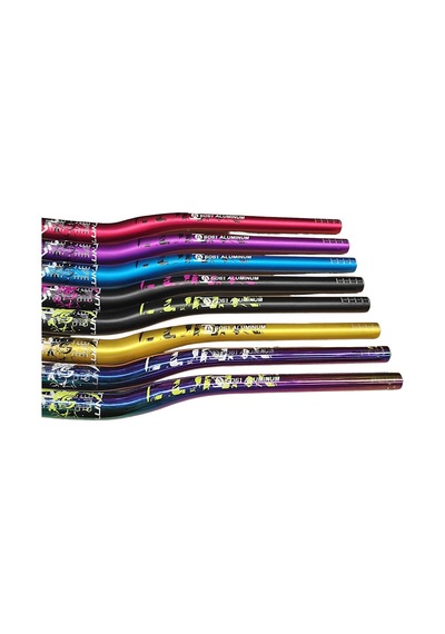 Lunje Alüminyum 31.8 780 Mm Riser Mtb Gidon Bisiklet Gidonu Bukalemun Sarı Çok Renkli
