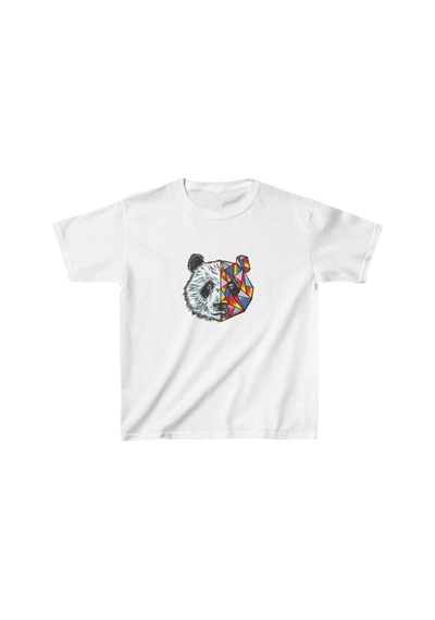 Barlashive Unisex Çocuk Baskılı T-shirt - Beyaz Çok Renkli