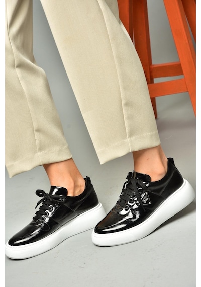 Fox Shoes S274048308 Siyah Rugan Spor Ayakkabı Sneakers Siyah