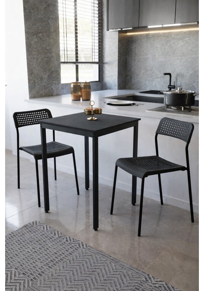 2li Mutfak Seti Mutfak Masa Ve Sandalye Seti Balkon Masası Cafe Seti Siyah Masa Siyah Ayak Siyah Sandalye 2li Mutfak Seti Mutfak Masa Ve Sandalye Seti Balkon Masası Cafe Seti Siyah Masa Siyah Ayak Siyah Sandalye