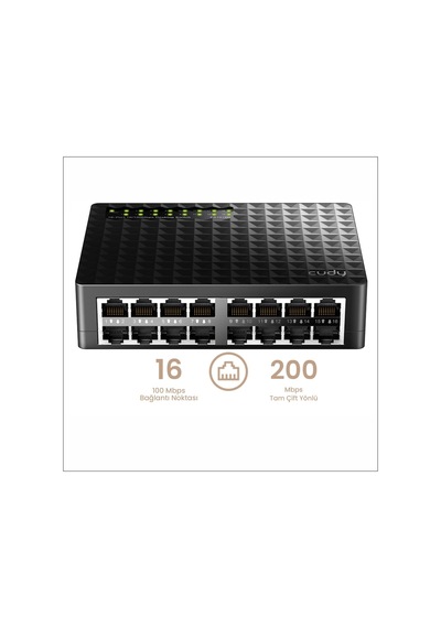 Cudy FS1016D 10/100 Mbps 16 Port Yönetilemez Switch