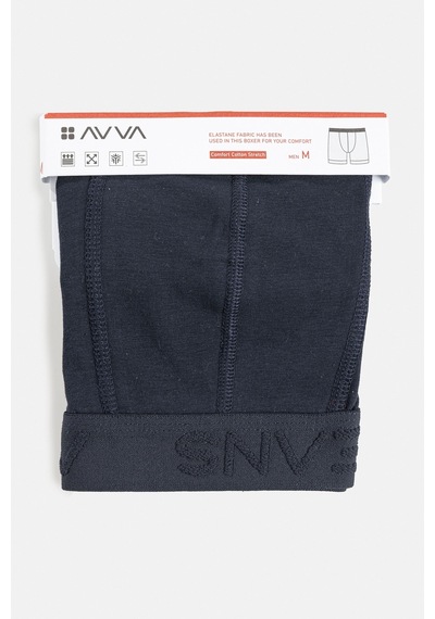 Avva Erkek Lacivert Düz Basic Tekli Boxer B009510 Lacivert